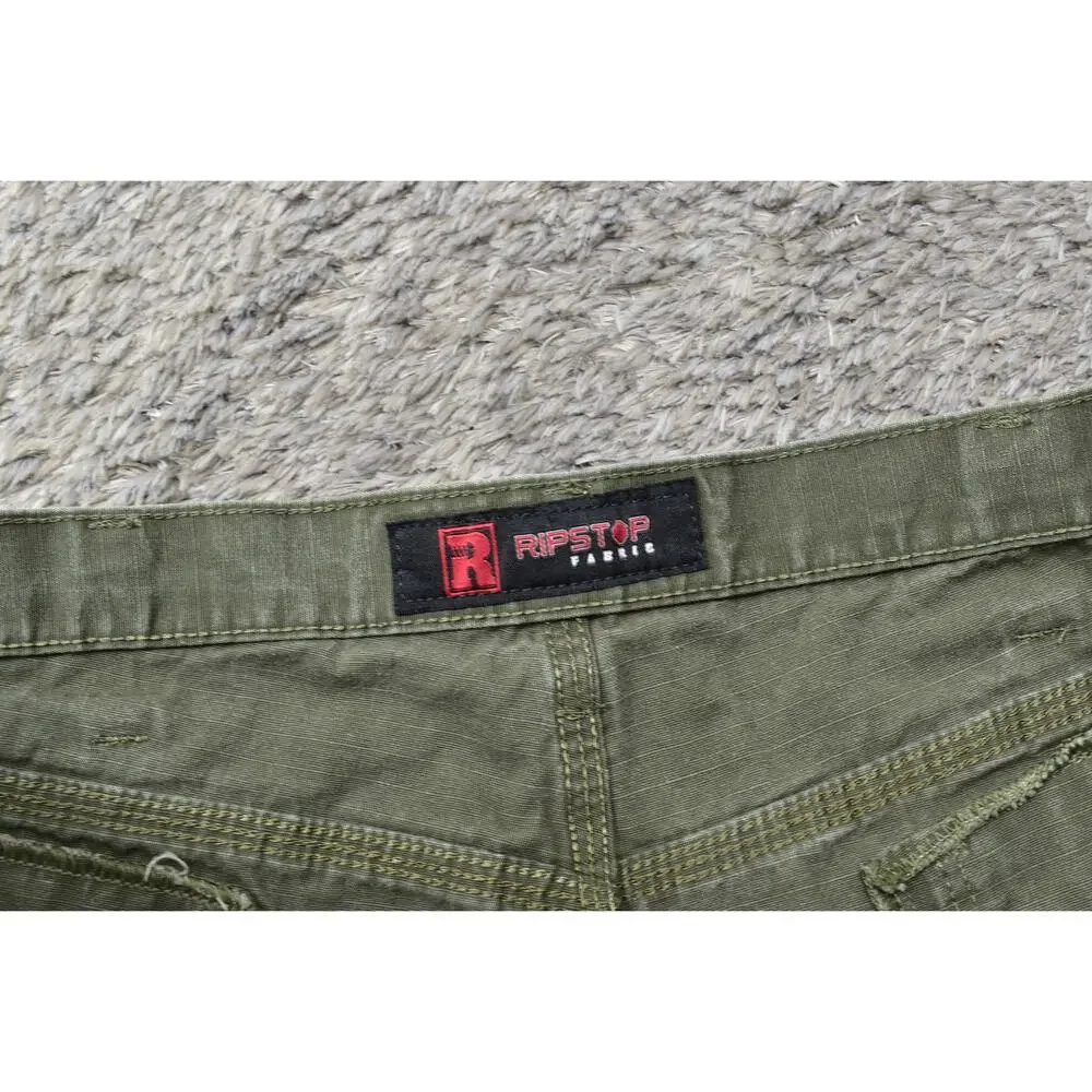 Ripstop RIGGS by Wrangler Work Green Carpenter Pants Straight Cotton Men's 38x34